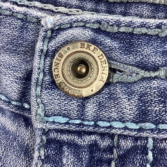 BKE Seth Straight leg distressed ripped destructed men jeans size 42R - Picture 7 of 16